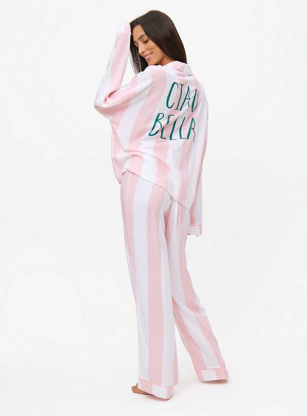 Pink Stripe Ciao Bella Traditional Pyjamas 24