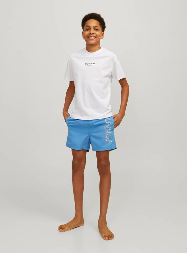 JACK & JONES JUNIOR Fiji Double Logo Swim Short Junior Pacific Coast 12 years