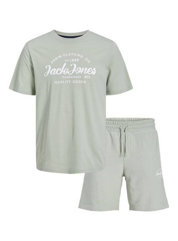 JACK & JONES JUNIOR Forest T Shirt & Short Set Junior Desert Sage 14 years
