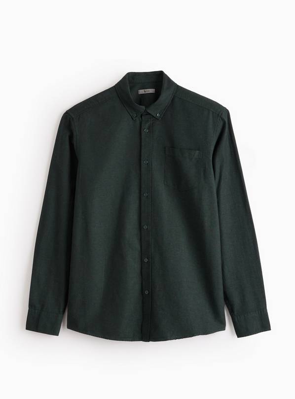 Dark Green Long Sleeve Oxford Shirt XXL