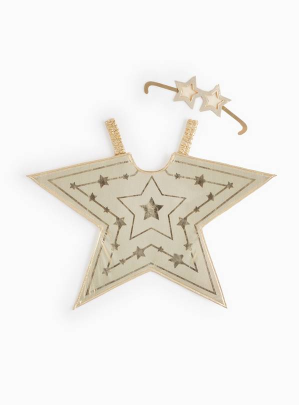 Christmas Gold Star Fancy Dress Costume One Size