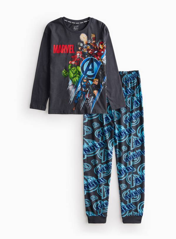 Marvel Avengers Printed Grey Pyjamas  3-4 years