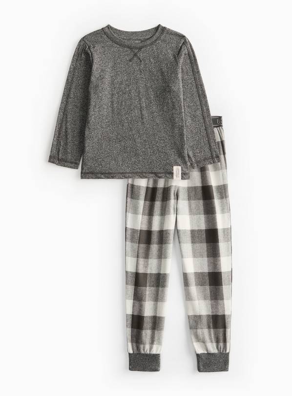 Charcoal Grey Check Woven Pyjamas 4-5 years