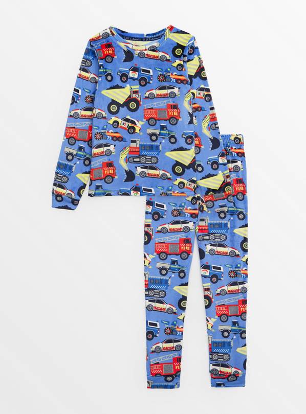 Blue Transport Print Long Sleeve Pyjamas 1-1.5 years