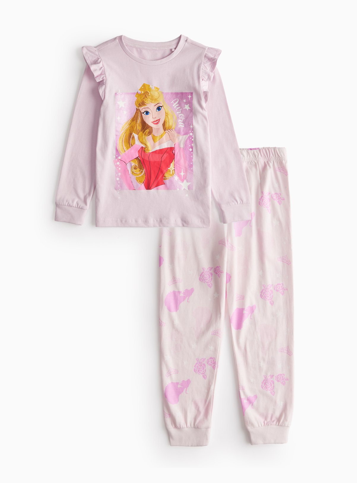 Pink Disney Princess Aurora Print Pink Pyjamas (3-4 Years) - Disney Princesses by Sainsbury's