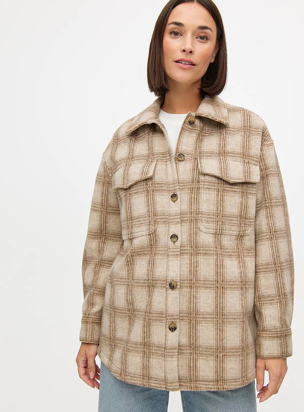 Neutral Checked Shacket 12