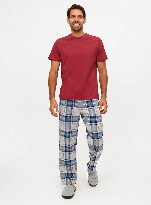 Red & Blue Checked Pyjama Set L