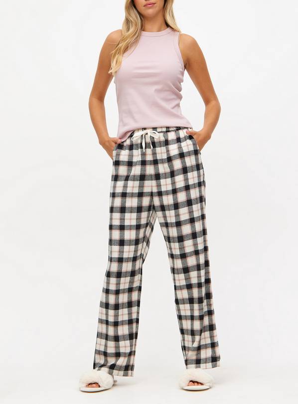 Neutral Checked Pyjama Bottoms 18