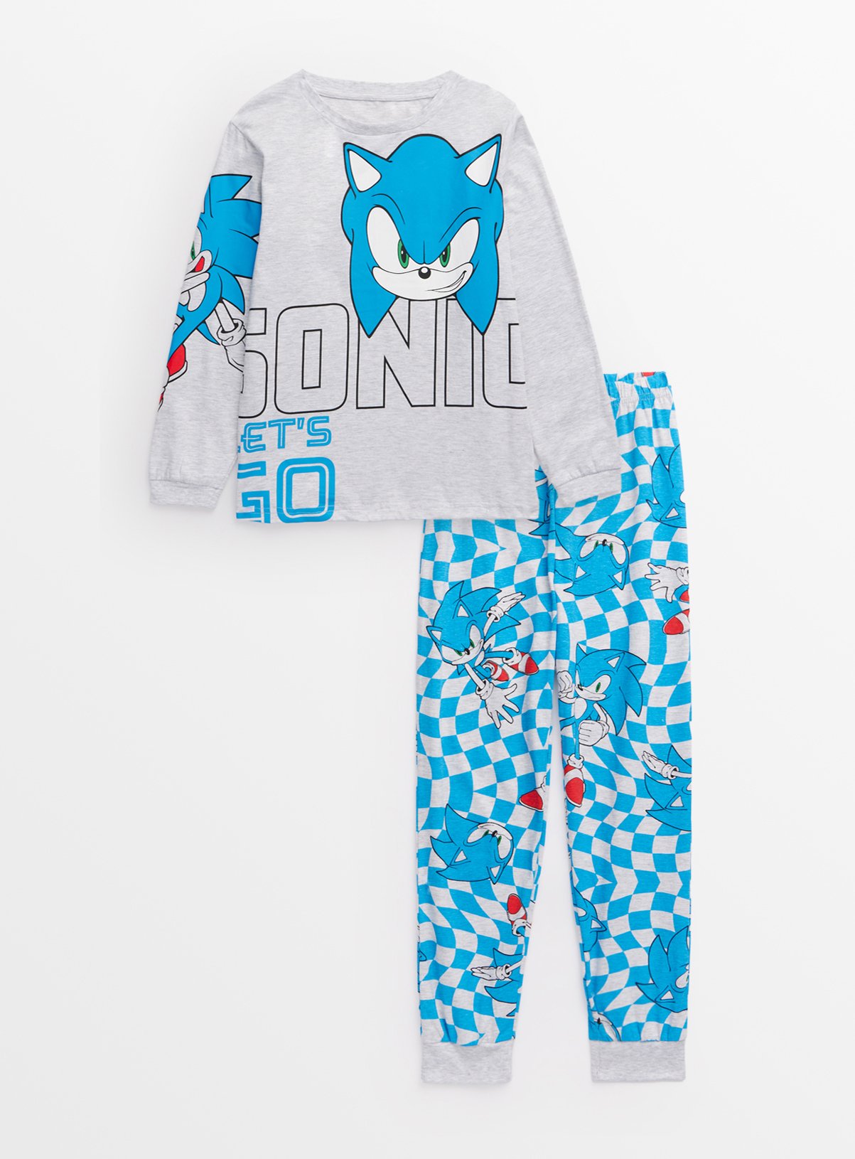 Sonic The Hedgehog Grey Graphic Print Pyjamas 3-4 years