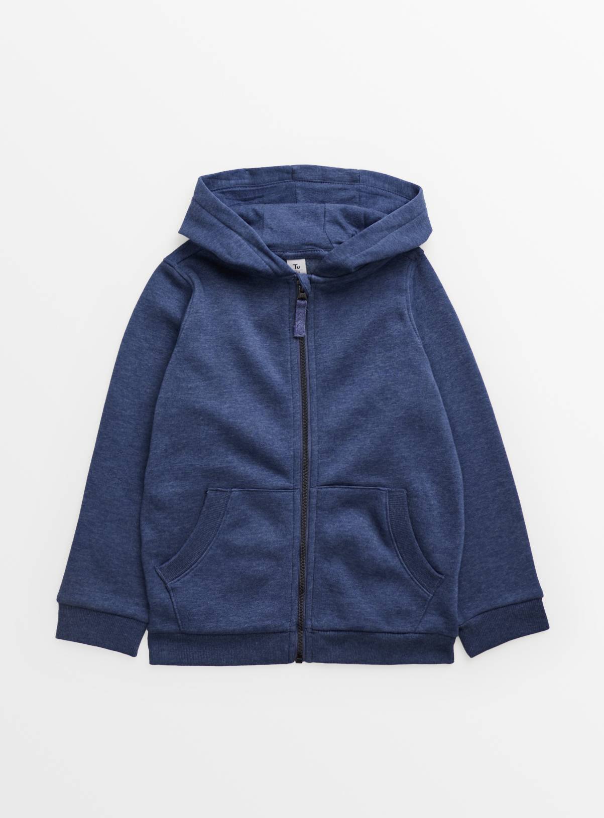 Blue Zip Through Hoodie 8 years - Image 1