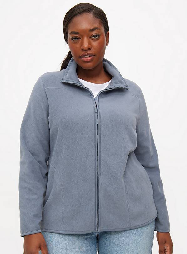 Plain Blue Zip-Through Fleece  XXL