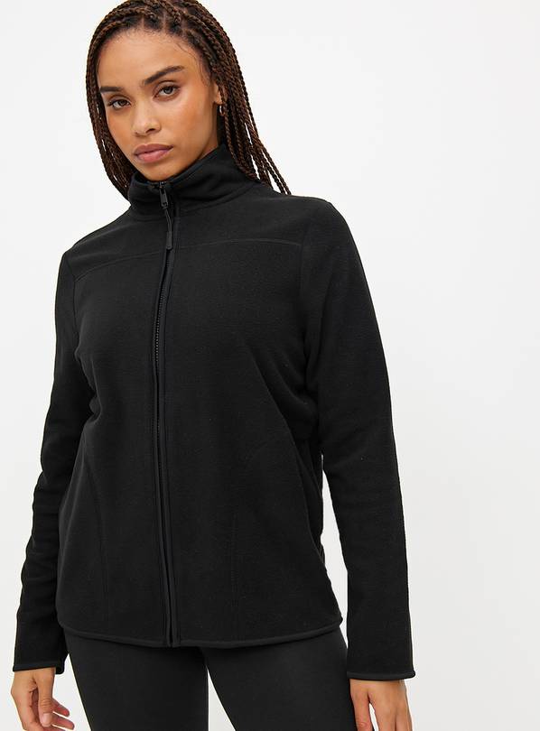 Black Zip-Through Fleece  S