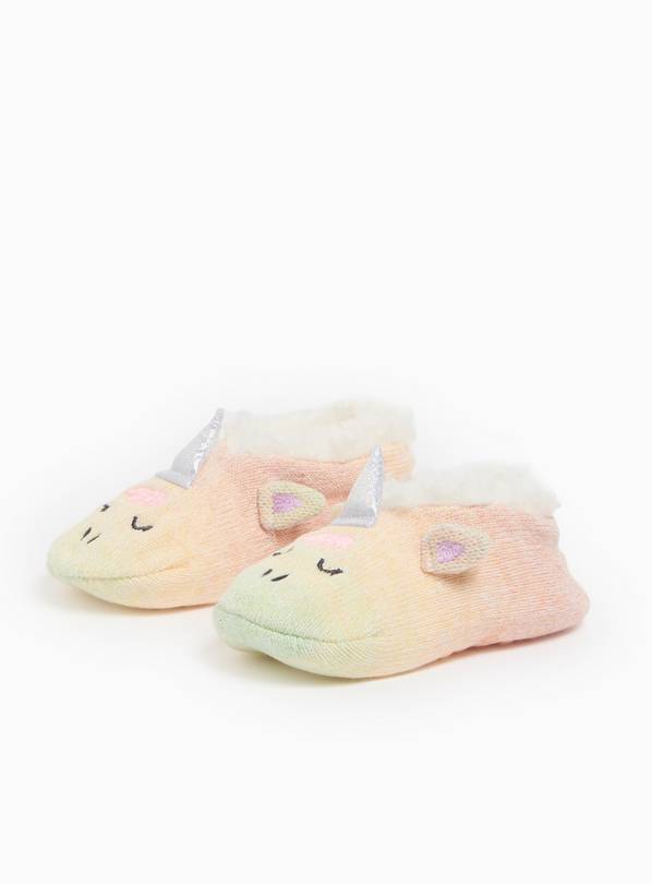 Unicorn Ombre Knitted Slipper Socks 4-5.5