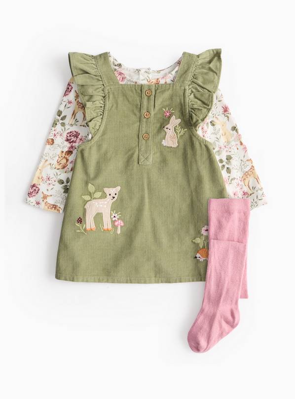 Woodland Friends Pinny Dress Set 12-18 months