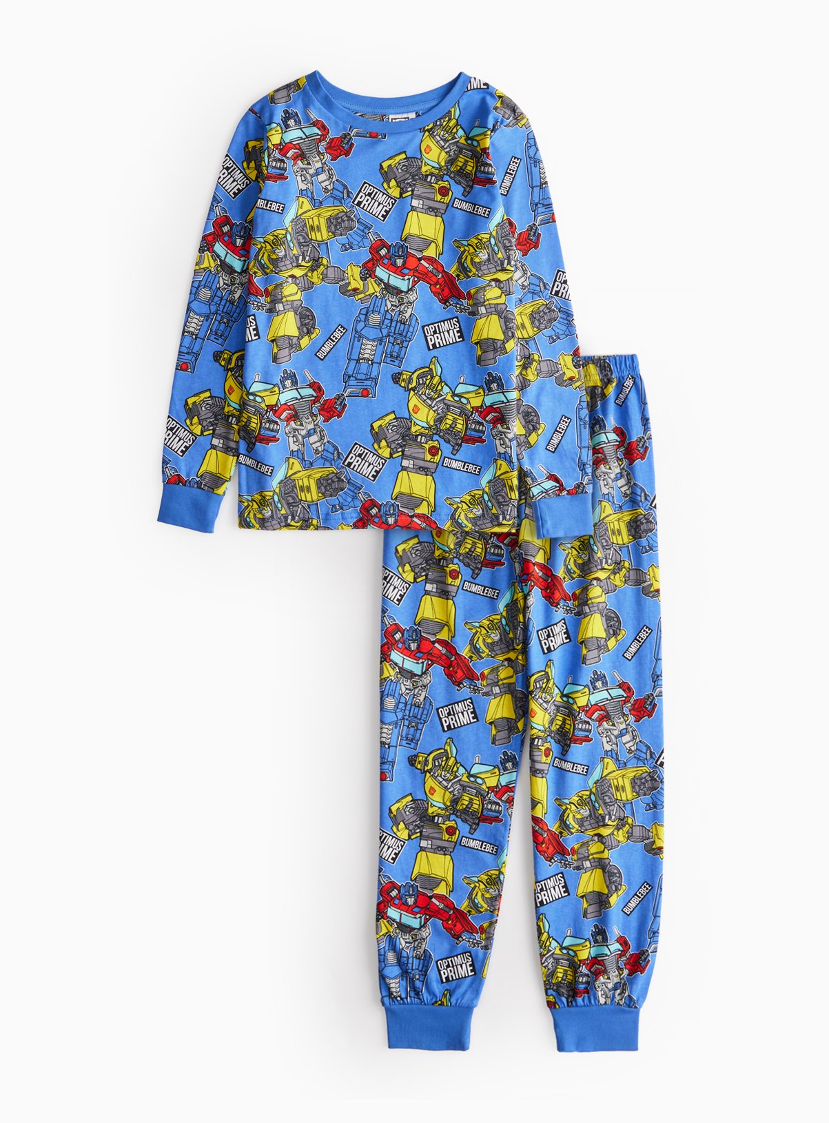 Blue Transformers Blue Printed Long Sleeve Pyjamas (7-8 Years) - Transformers by Sainsbury's