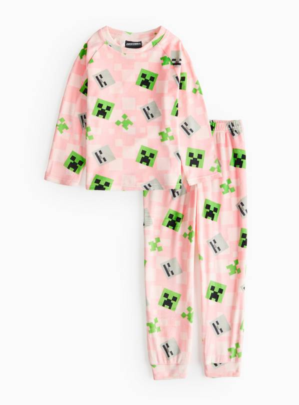 Minecraft Character Printed Pink Slinky Pyjamas 4-5 years