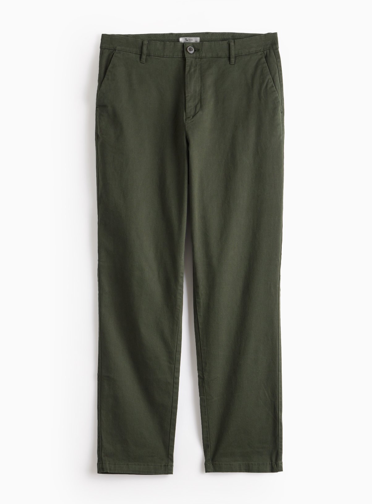 Khaki Straight Leg Chino Trousers 44L - Image 3 thumbnail