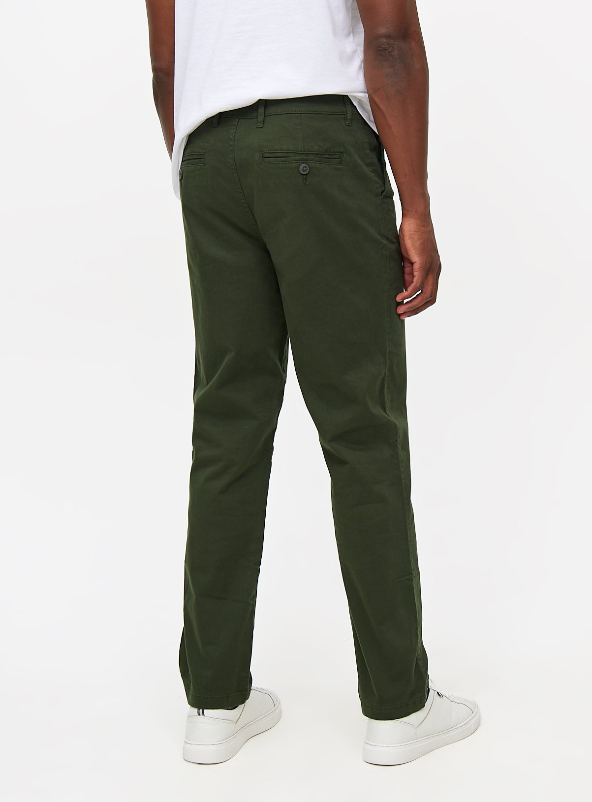 Khaki Straight Leg Chino Trousers 44L - Image 5 thumbnail