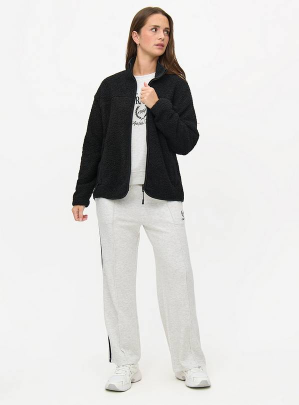 Black borg jacket womens best sale
