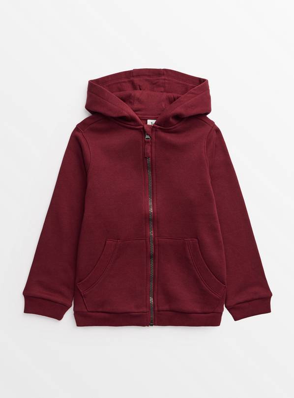 Red Zip Through Hoodie  7 years