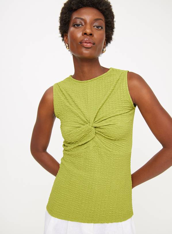 Green Twist Textured Tank Top 24