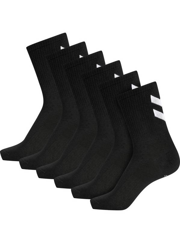 HUMMEL Chevron 6 Pack Socks Black 3 - 6.5