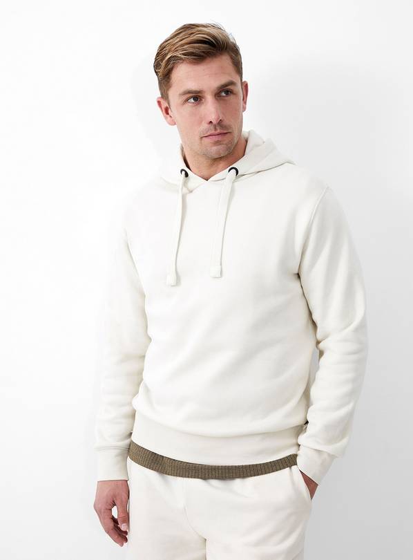 FRENCH CONNECTION Overhead Logo Sweat Hoodie Beige S