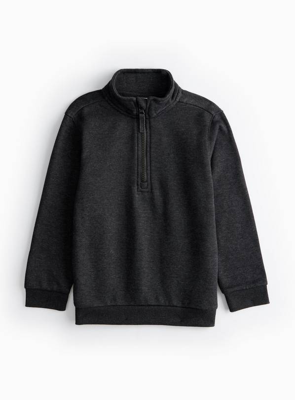 Charcoal Grey Quarter-Zip Sweatshirt 7 years