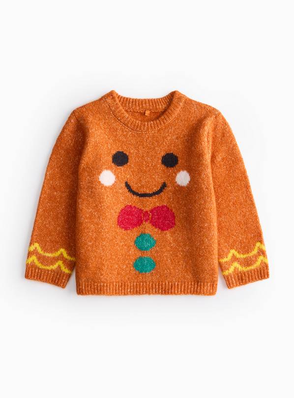 Gingerbread Man Knitted Jumper 12-18 months