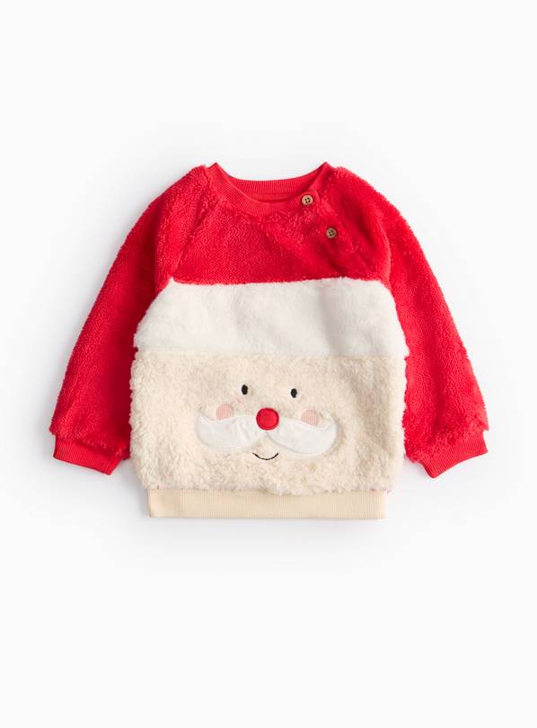 Novelty Christmas Santa Borg Fleece Jumper Up to 3 mths