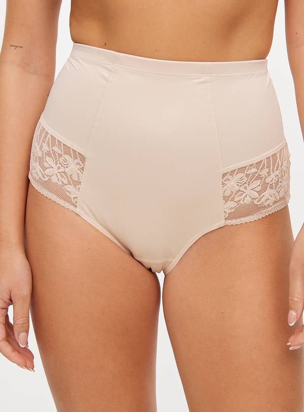 Smoothform™ Beige Firm-Control Lace Full Knickers 20