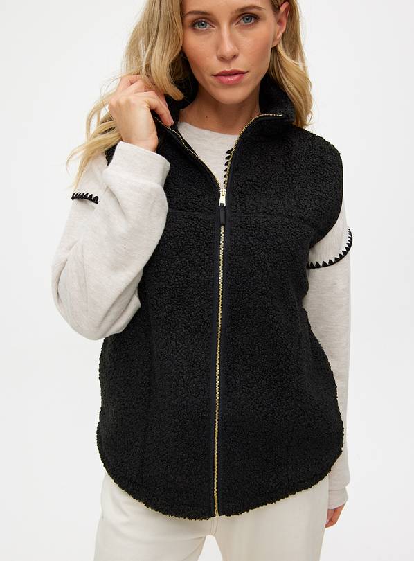 Black Borg Fleece Gilet XL