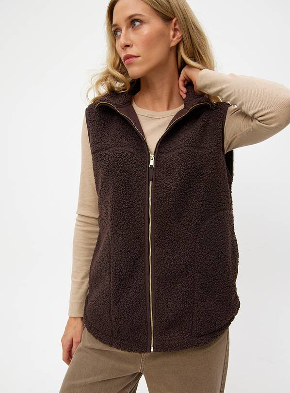 Brown Borg Fleece Gilet XL