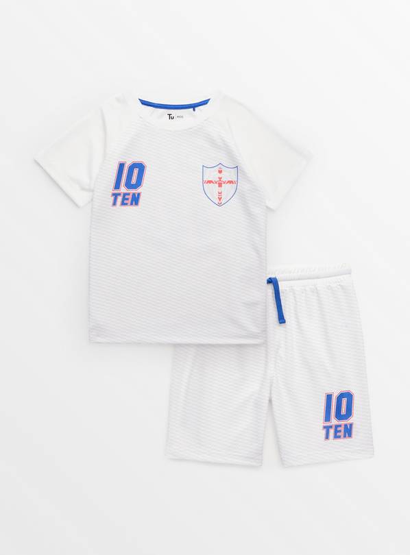 Buy White England Football Shirt & Shorts 1 year Tshirts and shirts
