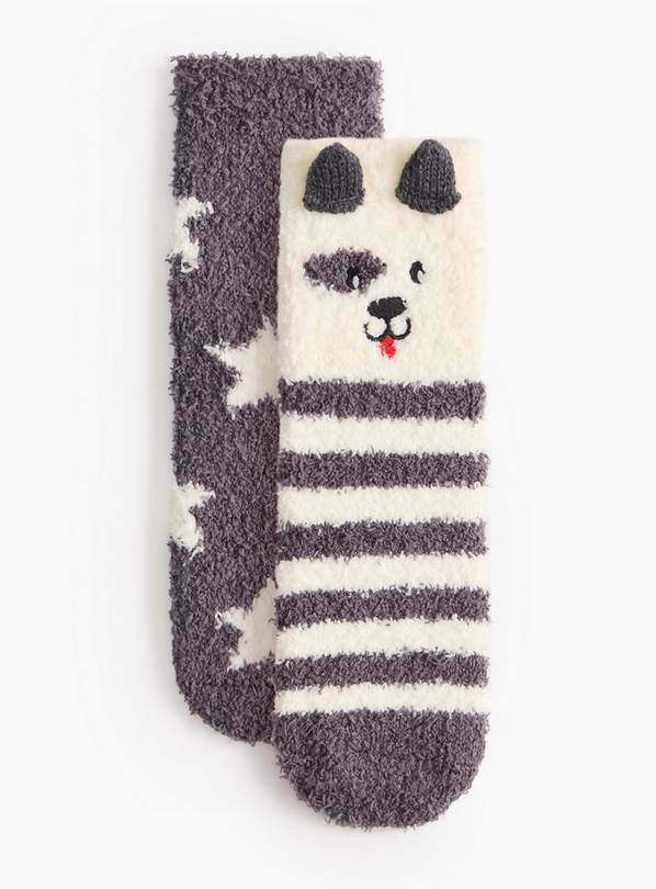 Dog Star & Stripe Cosy Socks 2 Pack 6-8.5