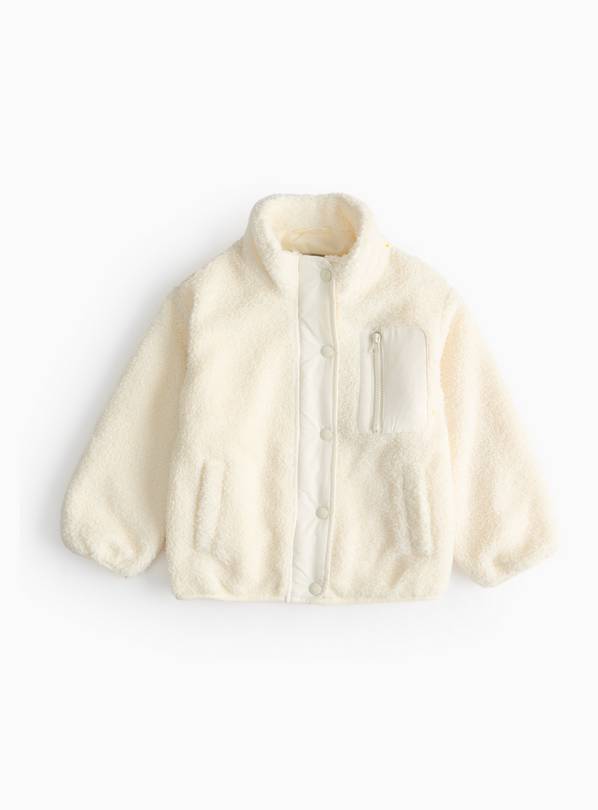 Cream Borg Fleece Jacket 5-6 years