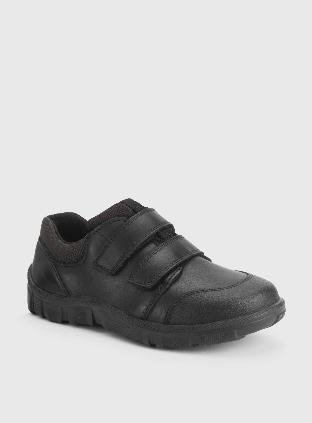 START-RITE Topic Black Leather Dual Fit Rip Tape School Shoes 1 - Image 3