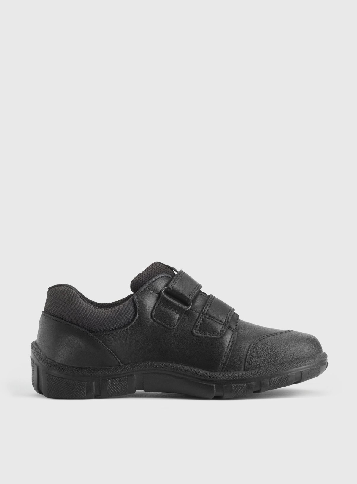 START-RITE Topic Black Leather Dual Fit Rip Tape School Shoes 1 - Image 4 thumbnail