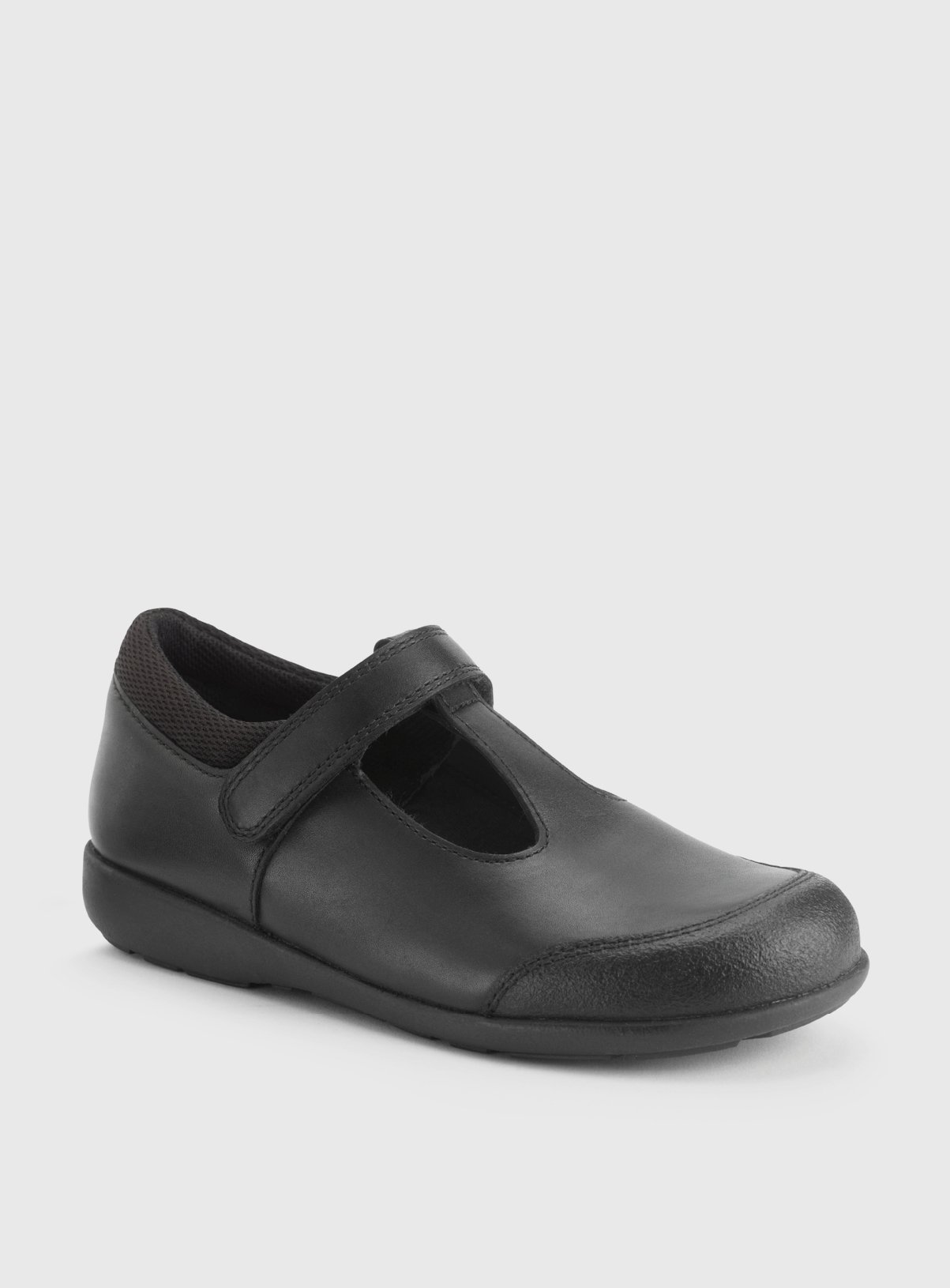 START-RITE Globe Black Leather Dual Fit T Bar School Shoes 10 Infant - Image 3 thumbnail