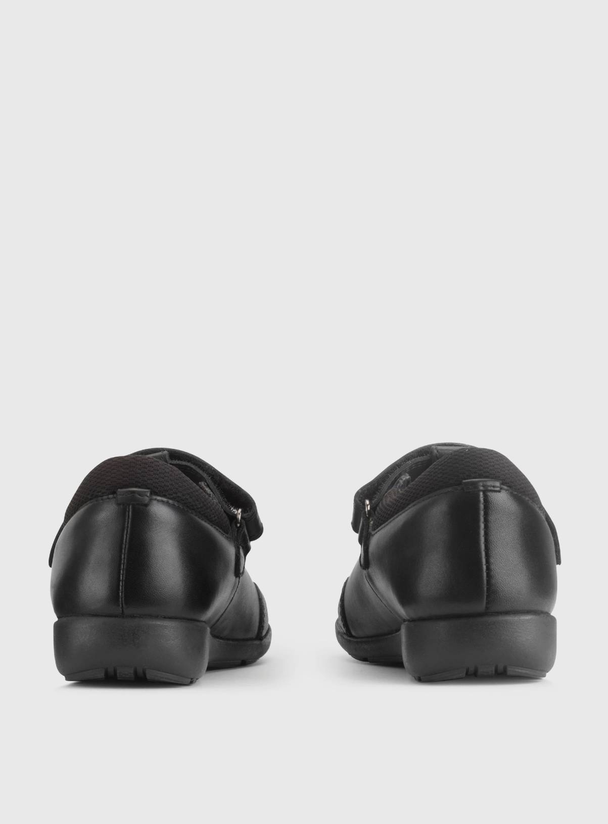 START-RITE Globe Black Leather Dual Fit T Bar School Shoes 10 Infant - Image 6
