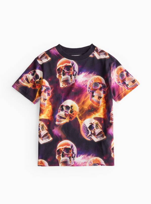 Halloween Skull Graphic Printed T-Shirt  12 years
