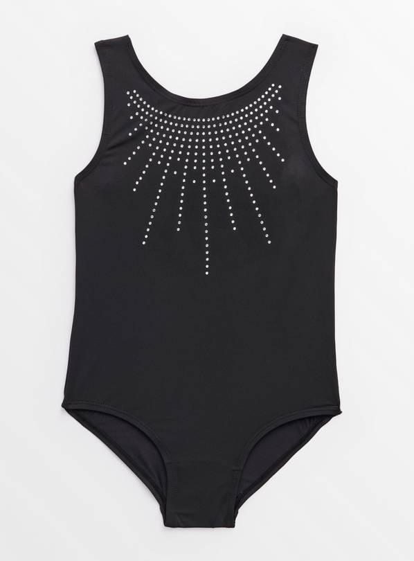 Black Embellished Dance Leotard 5 years