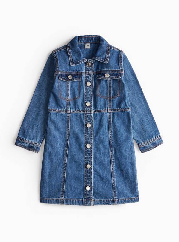 Mid Wash Denim Shirt Dress 6 years