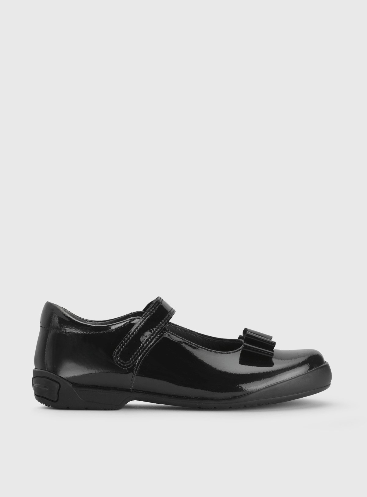 START-RITE Flourish Bow Black Patent Leather Mary Jane School Shoes 10 Infant