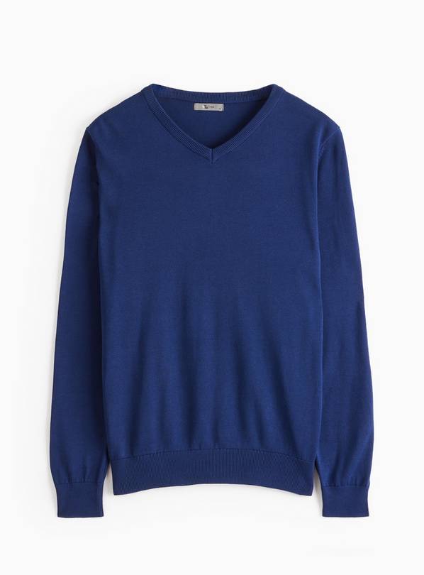 Core Navy V Neck Jumper L