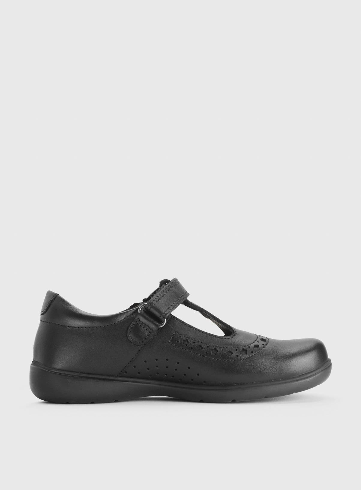 START-RITE Hope Black Leather T Bar School Shoes 9 Infant - Image 4