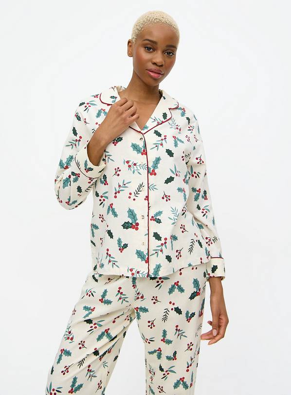 Buy Christmas Holly Printed Traditional Pyjamas L Pyjamas Argos