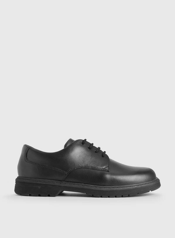 START-RITE Glitch Black Leather Lace Up School Shoes 7