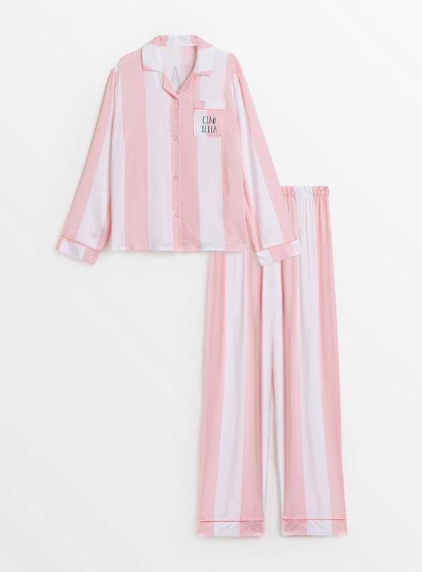 Mini Me Pink Stripe Ciao Bella Traditional Pyjamas  4-5 years