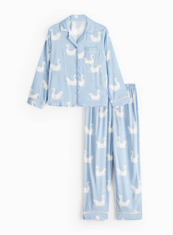 Blue Swan Print Traditional Pyjamas 4-5 years